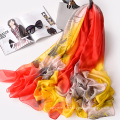 Écharpe en tissu de polyester de qualité supérieure de haute qualité doux au toucher foulard de voyage imprimé numérique